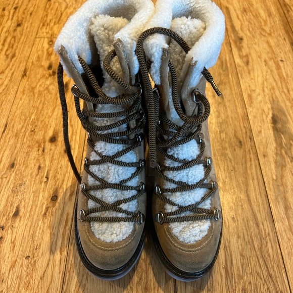 Marc Fisher Daven Dark Natural Suede Boots - Picture 5 of 5